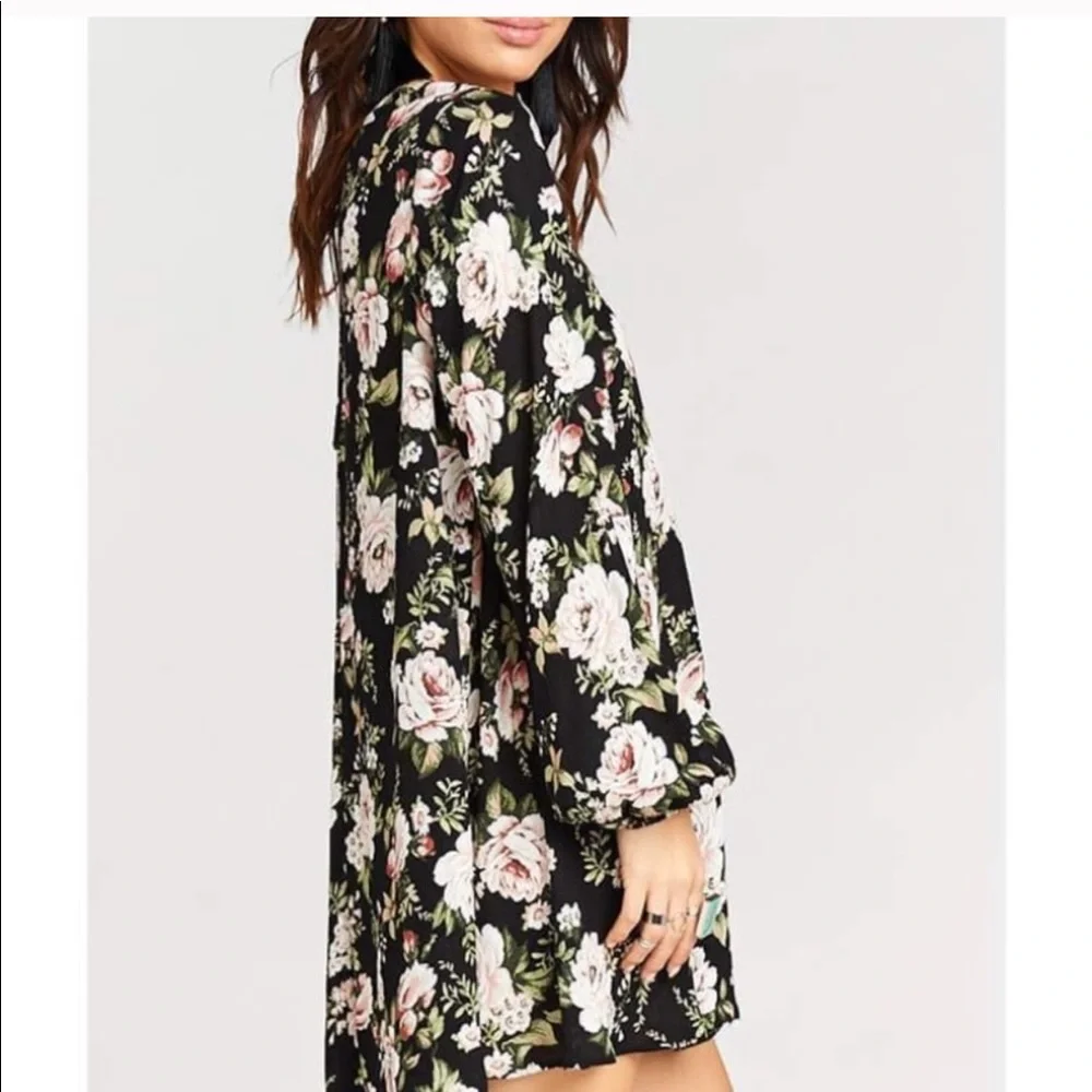 Show Me Your MuMu Courtney Loves Roses Floral Shift Dress Balloon Sleeves XS - Picture 4 of 8